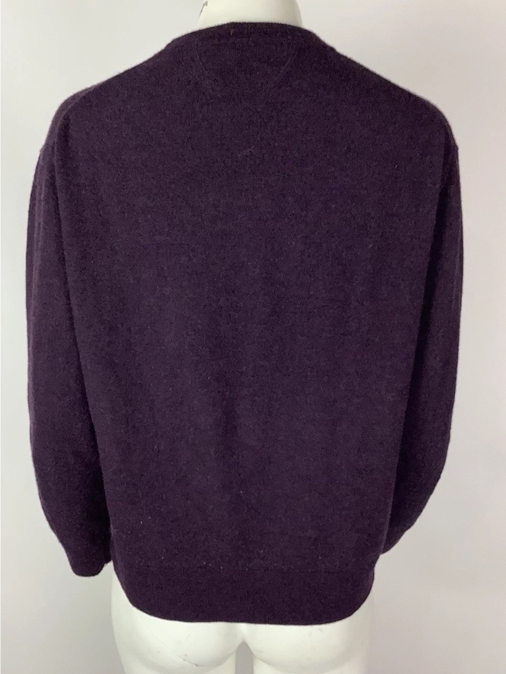 Raffi Womens Sz XL 100% Extra Fine Merino Wool Pullover Sweater Purple - Picture 3 of 6